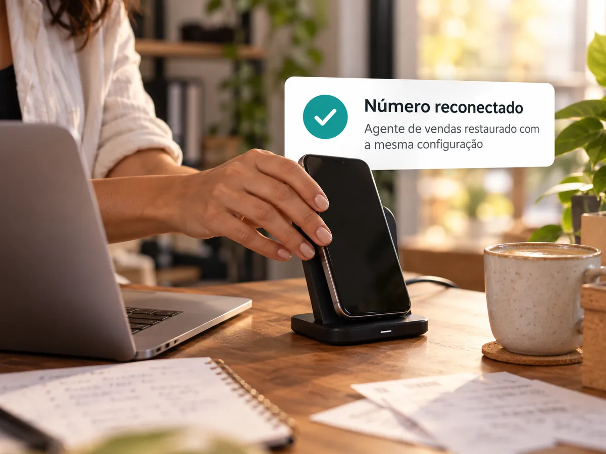 Agente voltando a funcionar ao reconectar o mesmo número