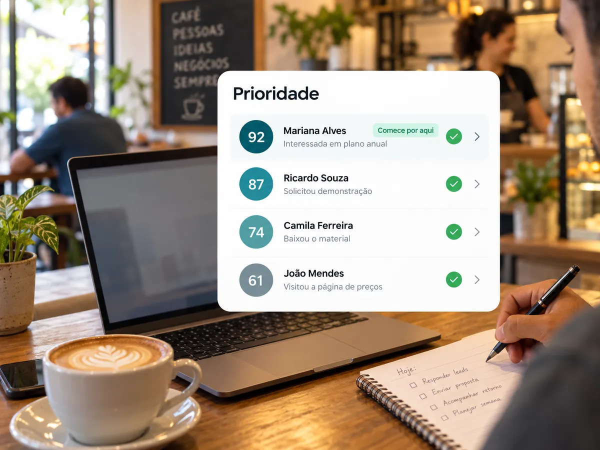 Lista de leads ordenada por pontuação de chance de compra