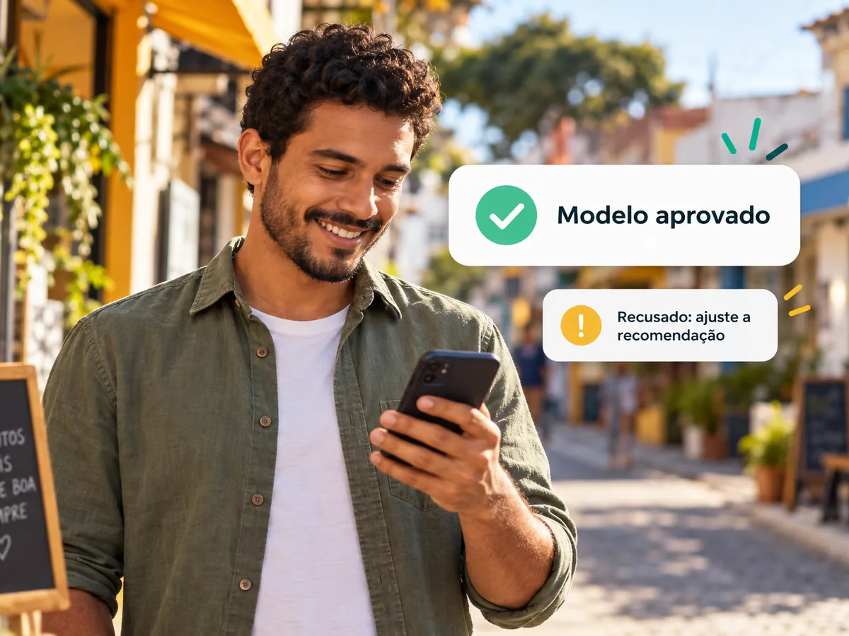 Aviso automático de modelo aprovado ou recusado