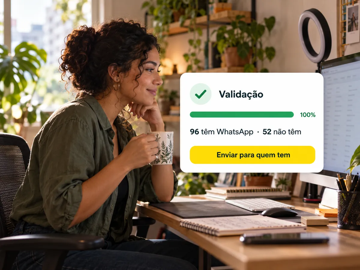 Resultado salvo como lista e validado no WhatsApp