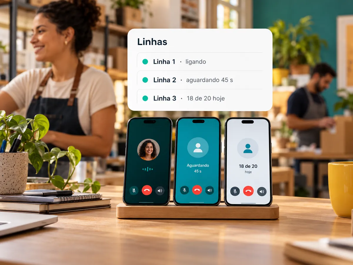 Campanha com várias linhas ligando no próprio ritmo