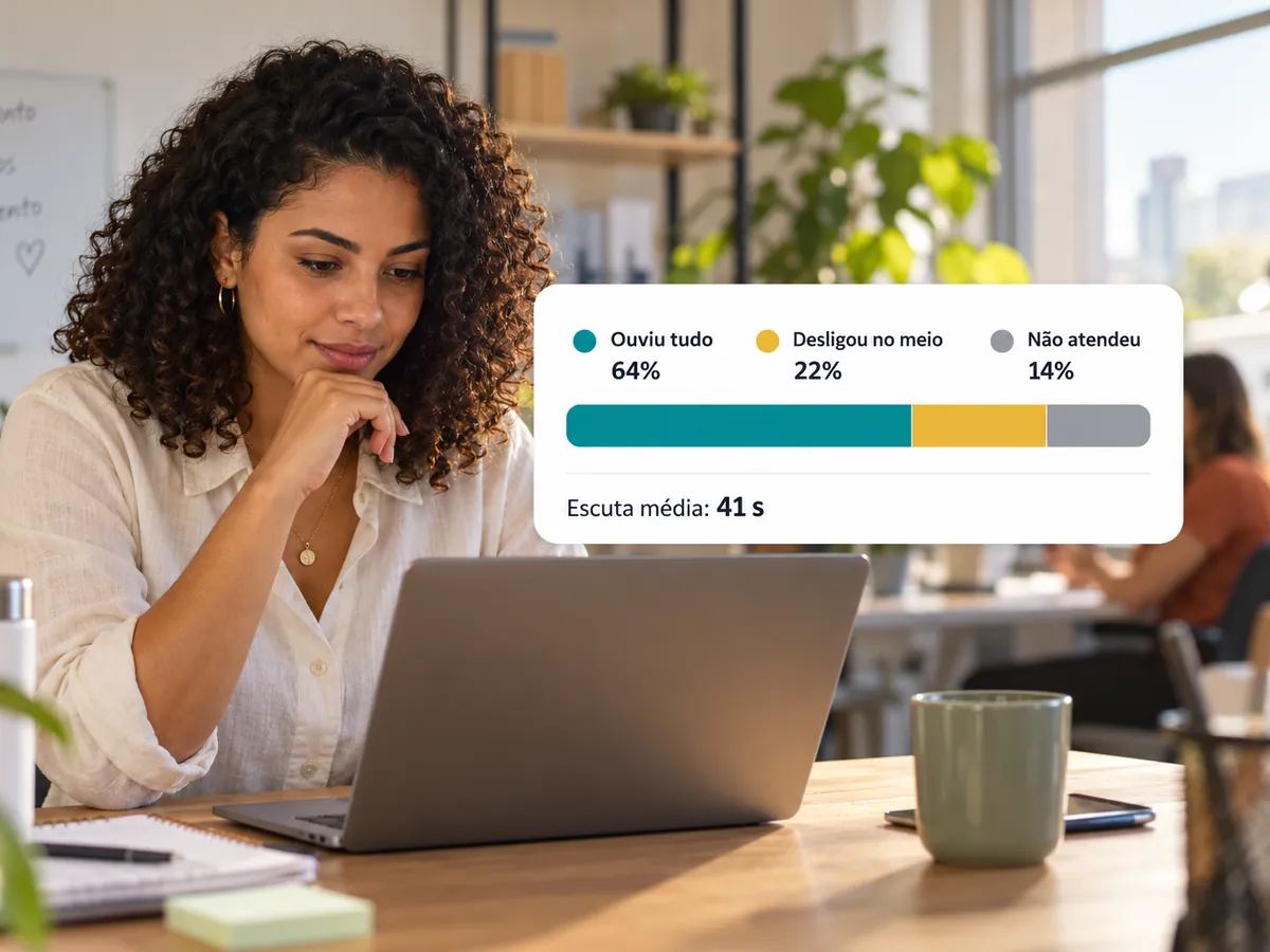 Relatório de quem ouviu tudo e quem desligou no meio